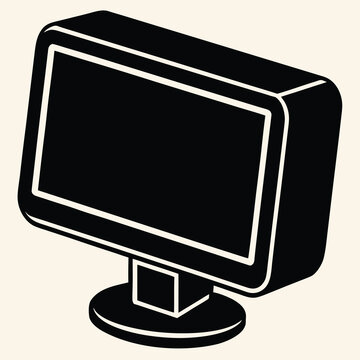 Isometric Illustration of a Computer Monitor A Simple Design Element