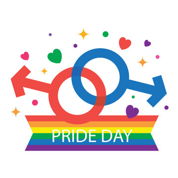 pride day labels concept vector design