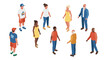 © Maureen - Diverse group of people in casual clothing, isometric style