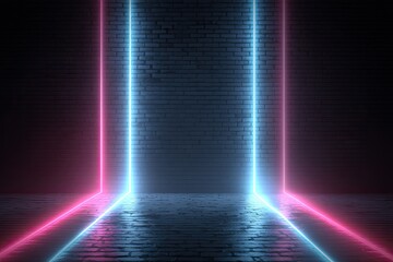 Leinwandbilder - Abstract Light Forms in a Dark Room