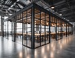 © Pokki - Modern Workspace Featuring Glass Enclosed Interior Rooms