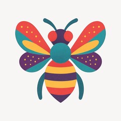 Poster - Colorful abstract bee illustration.