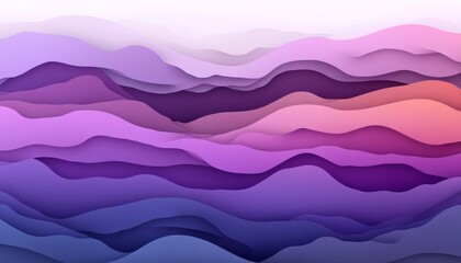 Poster - Elegant Subtle Abstract Wave Texture Featuring Smooth Color Transitions from Violet to Lavender
