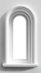 Poster - Repeating Arch Window Shapes in Simple White Outline