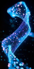 Poster - Dynamic Waves of Blue Light Emanating Elegantly, Modern Digital Background for Futuristic Theme Art