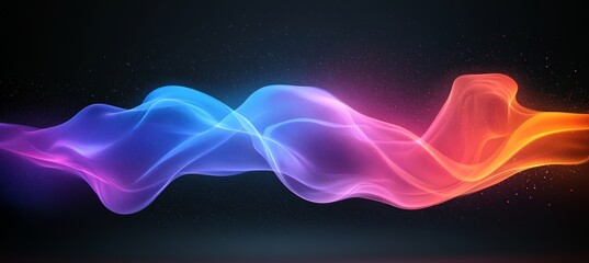 Poster - A Captivating Abstract Artwork Featuring a Beautiful Blend of Blue and Red Waves in Motion