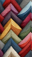 Poster - Seamless Chevron Pattern in Muted Earth Tones