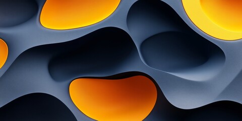 Poster - Elegant and Contemporary Background Featuring Flowing Gray and Gold Shapes for Creative Designs