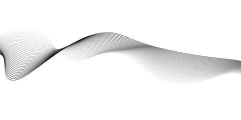 Aufkleber - Abstract grey wave lines on transparent background. Grey wave swirl, frequency sound wave,twisted curve lines with blend effect. Technology,twisted curve lines with blend effect,