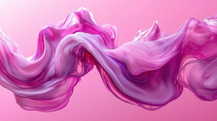 Poster - Abstract pink flow with translucent and glossy textures