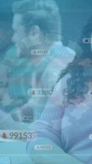 Poster - Animation of data processing over diverse business people having meeting at office