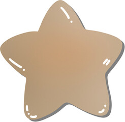 Poster - The five-pointed star is soft and dimensional like a soft toy or a round-edge pillow.