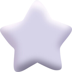 Poster - The five-pointed star is soft and dimensional like a soft toy or a round-edge pillow.