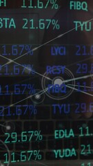 Poster - Digital composite animation shows trading data and typing hands, highlighting tech and market.