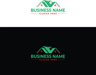 Leinwandbilder - Real Estate Logo Modern House Icon