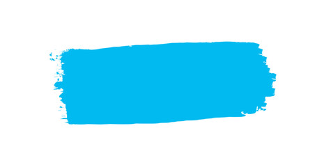 Poster - Cyan Brushstroke Vector Graphic: Simple Azure Paint Splash Illustration Element