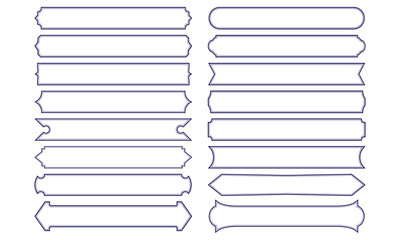 Aufkleber - Vector set of ribbons with space for text. Vector illustration.