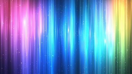 Poster - Vivid, multicolored, vertically-striped abstract texture