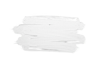Poster - A textured white paint stroke stands out against a stark transparent background, creating an abstract design