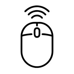 Fototapete - Wireless Mouse Icon Line Art Minimal Technology Symbol