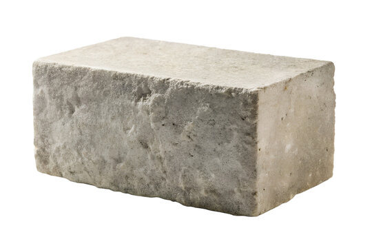 Single Rough Stone Block Isolated on Transparent Background single rough stone block isolated transparent background