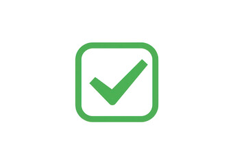 Poster - A green check mark is displayed inside a rounded square on a transparent background
