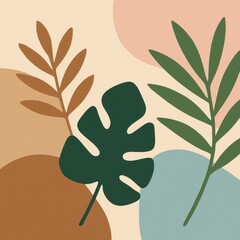 Poster - Abstract botanical leaf illustration