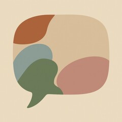 Poster - Abstract colorful speech bubble