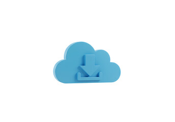 Leinwandbilder - Cloud Computing Icon Data Upload  Download