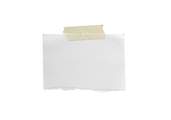 Poster - A blank white paper note is taped to a transparent background, ready for your message