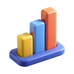 Poster - 3D Bar Chart Icon