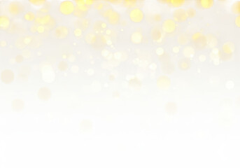 Poster - Soft golden bokeh lights create a dreamy and ethereal background on a clean white canvas isolated on transparent background