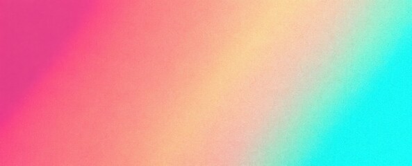 Poster - Smooth gradient background with shades of pink peach yellow green and light blue color transition effect