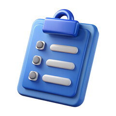 Poster - 3D Blue Clipboard Checklist Icon