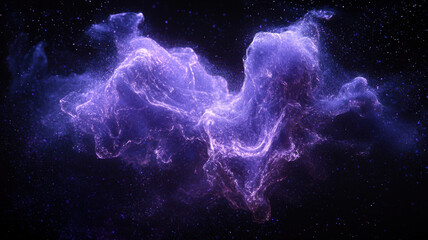 Wall Mural - abstract glowing purple nebula in deep space space nebula abstract glowing purple universe cosmos ai