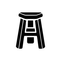 Poster - Silhouette pictogram of a stool showing a simple design suitable for various applications in graphic design and communication