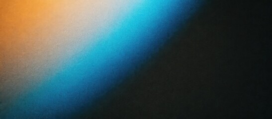 Poster - Abstract background with gradient of orange white blue and black color diagonally across the frame