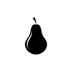 Poster - Silhouetted pictogram of a pear design with a smooth outline suitable for various graphic applications