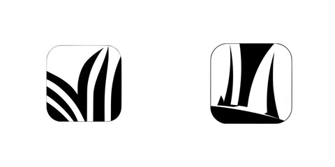Poster - Silhouette pictogram icons set featuring abstract shapes and designs for graphic use