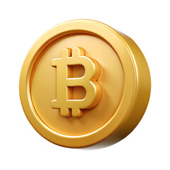 Poster - 3D Gold Bitcoin Icon