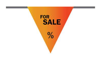 Poster - For sale icon. Flat style for sale percent price tag gradian symbol website graphic design. Sale tag icon, vector isolated on white background. Vector sign illustration.
