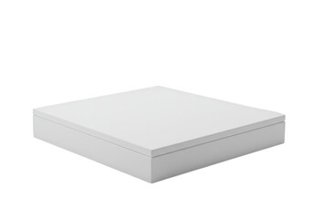 Poster - A clean white square box stands ready for product display or minimalist presentation isolated on transparent background