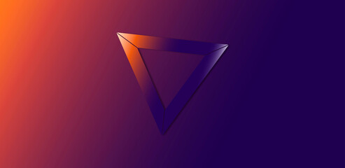 Poster - Abstract geometric triangle shape with gradient background and subtle lighting