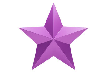 Poster - A vibrant purple star stands out against a clean transparent background, symbolizing excellence