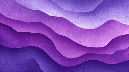 Poster - Layered watercolor purple waves flowing across a textured paper background, space on right