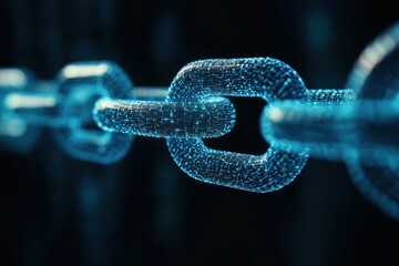 Poster - Digital chain link background representing minimalism and abstract design concepts