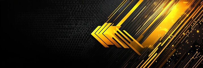 Poster - Abstract tech background featuring dynamic upward arrow design with vibrant colors