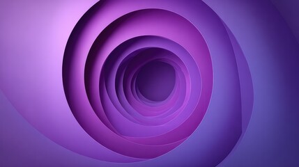Poster - Modern design with purple spiral tunnel shapes fading into the background, center space empty