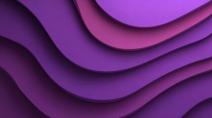 Poster - Smooth gradient purple waves flowing diagonally, creating depth and movement on a light backdrop