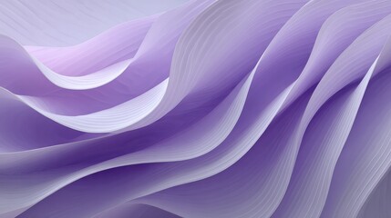 Poster - Soft pastel purple waves flowing diagonally with gentle curves on a light textured surface